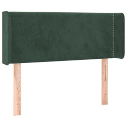 vidaXL Kopfteil mit Ohren Dunkelgrün 103x16x78/88 cm Samt