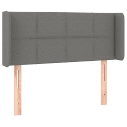 vidaXL Kopfteil mit Ohren Dunkelgrau 83x16x78/88 cm Stoff