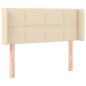 vidaXL Kopfteil mit Ohren Creme 93x16x78/88 cm Stoff