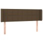 vidaXL Kopfteil mit Ohren Dunkelbraun 147x16x78/88 cm Stoff vidaXL Kopfteil mit Ohren Dunkelbraun 147x16x78/88 cm Stoff