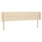 vidaXL Kopfteil mit Ohren Creme 203x16x78/88 cm Stoff