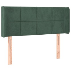 vidaXL Kopfteil mit Ohren Dunkelgrün 93x16x78/88 cm Samt