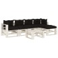 vidaXL 6-tlg. Garten-Lounge-Set Paletten mit Kissen in Schwarz Holz vidaXL 6-tlg. Garten-Lounge-Set Paletten mit Kissen in Schwarz Holz