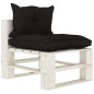 vidaXL 6-tlg. Garten-Lounge-Set Paletten mit Kissen in Schwarz Holz vidaXL 6-tlg. Garten-Lounge-Set Paletten mit Kissen in Schwarz Holz