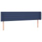 vidaXL Kopfteil mit Ohren Blau 183x16x78/88 cm Stoff vidaXL Kopfteil mit Ohren Blau 183x16x78/88 cm Stoff