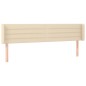 vidaXL Kopfteil mit Ohren Creme 203x16x78/88 cm Stoff vidaXL Kopfteil mit Ohren Creme 203x16x78/88 cm Stoff