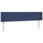 vidaXL Kopfteil mit Ohren Blau 203x16x78/88 cm Stoff vidaXL Kopfteil mit Ohren Blau 203x16x78/88 cm Stoff