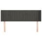 vidaXL Kopfteil mit Ohren Dunkelgrau 147x16x78/88 cm Samt vidaXL Kopfteil mit Ohren Dunkelgrau 147x16x78/88 cm Samt