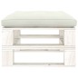 Outdoor-Ottomane Paletten mit Kissen in Beige Holz Outdoor-Ottomane Paletten mit Kissen in Beige Holz