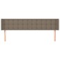 vidaXL Kopfteil mit Ohren Taupe 203x16x78/88 cm Stoff vidaXL Kopfteil mit Ohren Taupe 203x16x78/88 cm Stoff