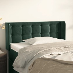 vidaXL Kopfteil mit Ohren Dunkelgrün 83x16x78/88 cm Samt