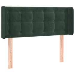 vidaXL Kopfteil mit Ohren Dunkelgrün 83x16x78/88 cm Samt