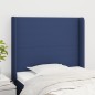 vidaXL Kopfteil mit Ohren Blau 103x16x118/128 cm Stoff vidaXL Kopfteil mit Ohren Blau 103x16x118/128 cm Stoff