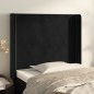 vidaXL Kopfteil mit Ohren Schwarz 83x16x118/128 cm Samt vidaXL Kopfteil mit Ohren Schwarz 83x16x118/128 cm Samt
