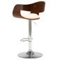 Barhocker 2 Stk. Creme Bugholz und Kunstleder Barhocker 2 Stk. Creme Bugholz und Kunstleder