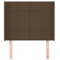 vidaXL Kopfteil mit Ohren Dunkelbraun 103x16x118/128 cm Stoff vidaXL Kopfteil mit Ohren Dunkelbraun 103x16x118/128 cm Stoff