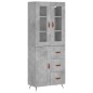 vidaXL Highboard Betongrau 69,5x34x180 cm Holzwerkstoff vidaXL Highboard Betongrau 69,5x34x180 cm Holzwerkstoff