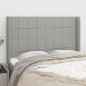 vidaXL Kopfteil mit Ohren Hellgrau 147x16x118/128 cm Stoff vidaXL Kopfteil mit Ohren Hellgrau 147x16x118/128 cm Stoff