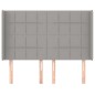 vidaXL Kopfteil mit Ohren Hellgrau 147x16x118/128 cm Stoff vidaXL Kopfteil mit Ohren Hellgrau 147x16x118/128 cm Stoff