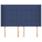 vidaXL Kopfteil mit Ohren Blau 147x16x118/128 cm Stoff vidaXL Kopfteil mit Ohren Blau 147x16x118/128 cm Stoff
