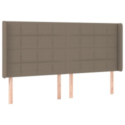 vidaXL Kopfteil mit Ohren Taupe 163x16x118/128 cm Stoff