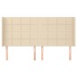 vidaXL Kopfteil mit Ohren Creme 183x16x118/128 cm Stoff