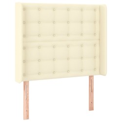 vidaXL Kopfteil mit Ohren Creme 83x16x118/128 cm Kunstleder