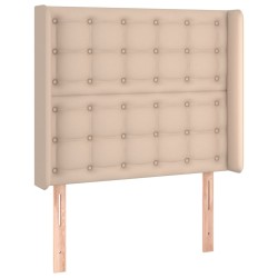 vidaXL Kopfteil mit Ohren Cappuccino-Braun 93x16x118/128 cm Kunstleder