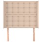 vidaXL Kopfteil mit Ohren Cappuccino-Braun 93x16x118/128 cm Kunstleder vidaXL Kopfteil mit Ohren Cappuccino-Braun 93x16x118/128 cm Kunstleder