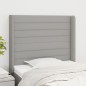 vidaXL Kopfteil mit Ohren Hellgrau 83x16x118/128 cm Stoff vidaXL Kopfteil mit Ohren Hellgrau 83x16x118/128 cm Stoff