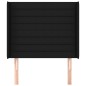 vidaXL Kopfteil mit Ohren Schwarz 83x16x118/128 cm Stoff vidaXL Kopfteil mit Ohren Schwarz 83x16x118/128 cm Stoff