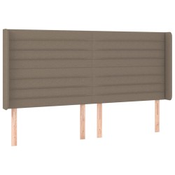 vidaXL Kopfteil mit Ohren Taupe 163x16x118/128 cm Stoff