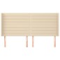 vidaXL Kopfteil mit Ohren Creme 203x16x118/128 cm Stoff
