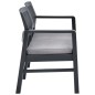 vidaXL Garten-Lounge-Set mit Auflagen 4-tlg. Kunststoff Anthrazit vidaXL Garten-Lounge-Set mit Auflagen 4-tlg. Kunststoff Anthrazit