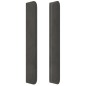 vidaXL Kopfteil mit Ohren Dunkelgrau 203x16x118/128 cm Samt