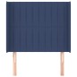vidaXL Kopfteil mit Ohren Blau 83x16x118/128 cm Stoff vidaXL Kopfteil mit Ohren Blau 83x16x118/128 cm Stoff