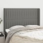 vidaXL Kopfteil mit Ohren Dunkelgrau 147x16x118/128 cm Stoff vidaXL Kopfteil mit Ohren Dunkelgrau 147x16x118/128 cm Stoff