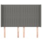vidaXL Kopfteil mit Ohren Dunkelgrau 147x16x118/128 cm Stoff vidaXL Kopfteil mit Ohren Dunkelgrau 147x16x118/128 cm Stoff