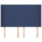 vidaXL Kopfteil mit Ohren Blau 147x16x118/128 cm Stoff vidaXL Kopfteil mit Ohren Blau 147x16x118/128 cm Stoff