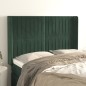 vidaXL Kopfteil mit Ohren Dunkelgrün 147x16x118/128 cm Samt