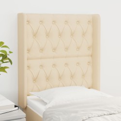 vidaXL Kopfteil mit Ohren Creme 83x16x118/128 cm Stoff