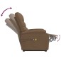 vidaXL Massagesessel mit Aufstehhilfe Braun Stoff vidaXL Massagesessel mit Aufstehhilfe Braun Stoff