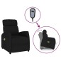 vidaXL Massagesessel mit Aufstehhilfe Schwarz Stoff vidaXL Massagesessel mit Aufstehhilfe Schwarz Stoff