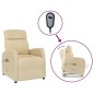 vidaXL Massagesessel mit Aufstehhilfe Creme Stoff vidaXL Massagesessel mit Aufstehhilfe Creme Stoff