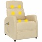 vidaXL Massagesessel mit Aufstehhilfe Creme Stoff vidaXL Massagesessel mit Aufstehhilfe Creme Stoff
