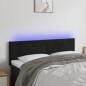 vidaXL LED Kopfteil Schwarz 144x5x78/88 cm Samt