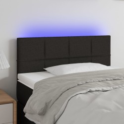 vidaXL LED Kopfteil Schwarz 80x5x78/88 cm Stoff