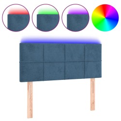 vidaXL LED Kopfteil Dunkelblau 100x5x78/88 cm Samt