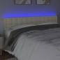 vidaXL LED Kopfteil Creme 180x5x78/88 cm Kunstleder