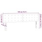 vidaXL LED Kopfteil Creme 180x5x78/88 cm Kunstleder